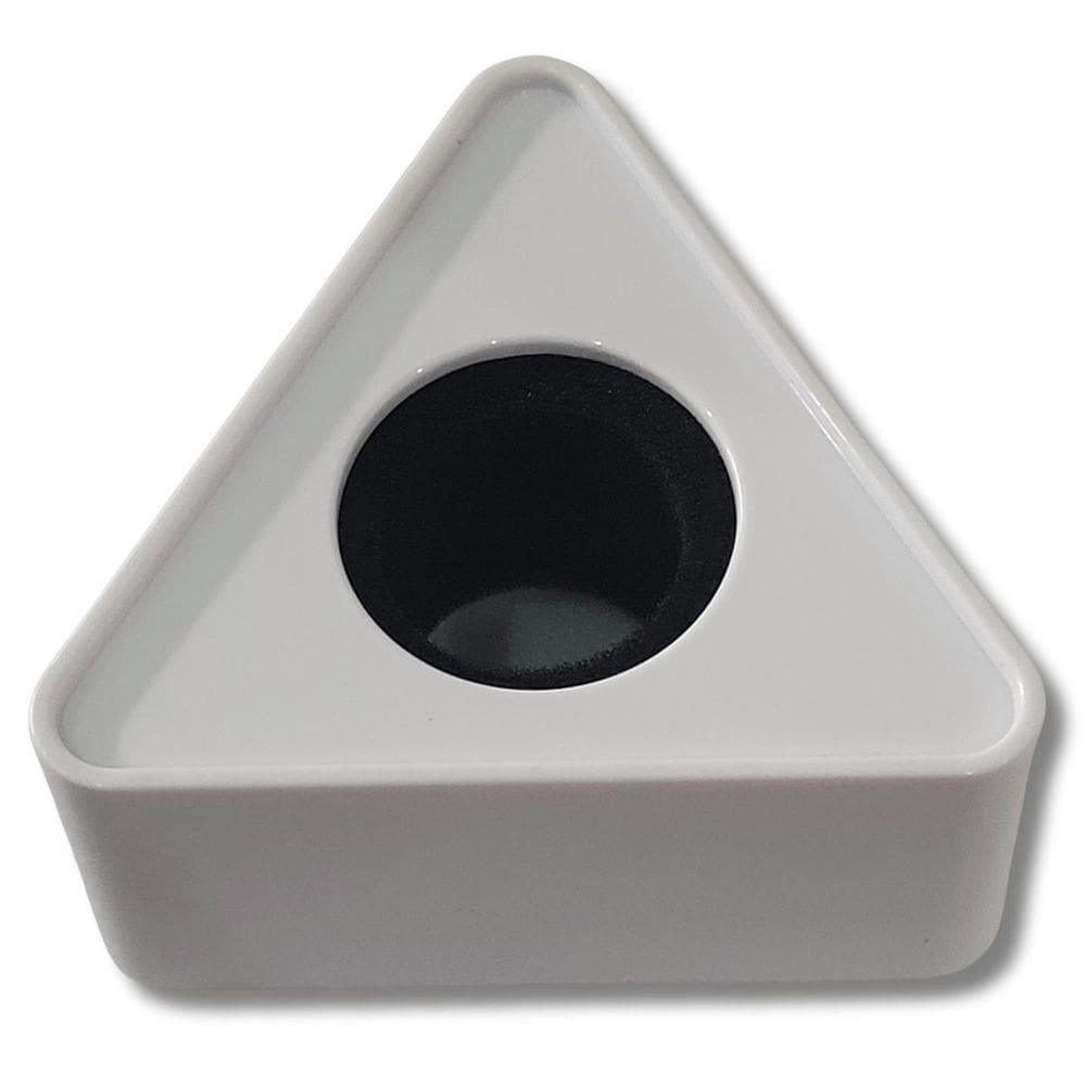 Canopla Para Microfone Acrílico Branco Boca Triangular Hook