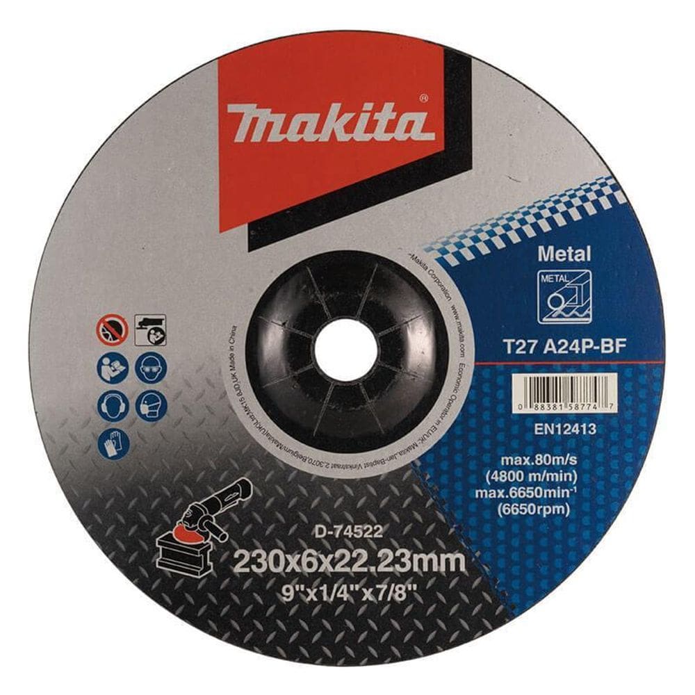 Disco Abrasivo Para Metal  230 X 6 X 22,23Mm  Makita D-74522