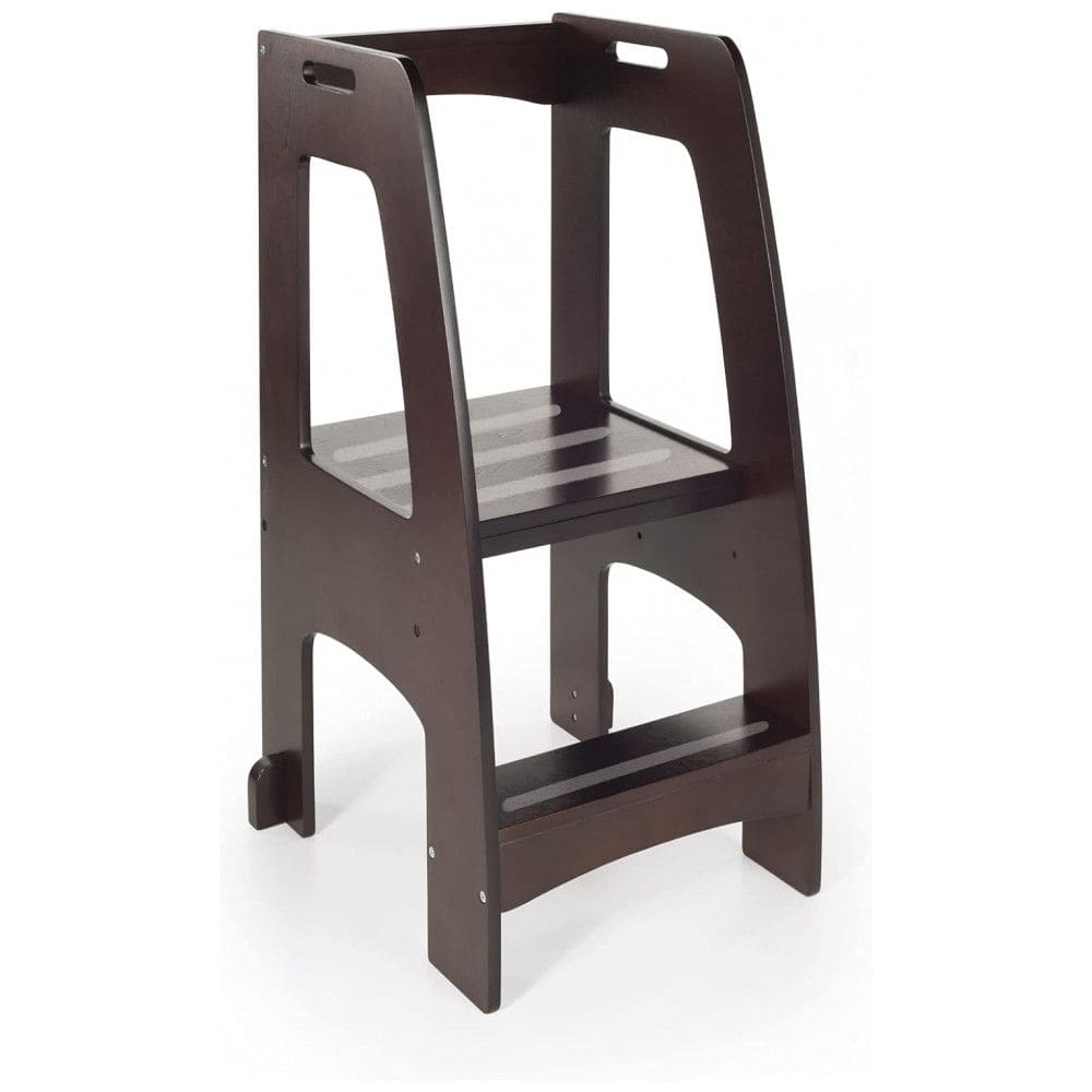 Banqueta Torre de Aprendizagem Guidecraft Tower Step-Up Espresso Madeira com Plataforma Ajustável