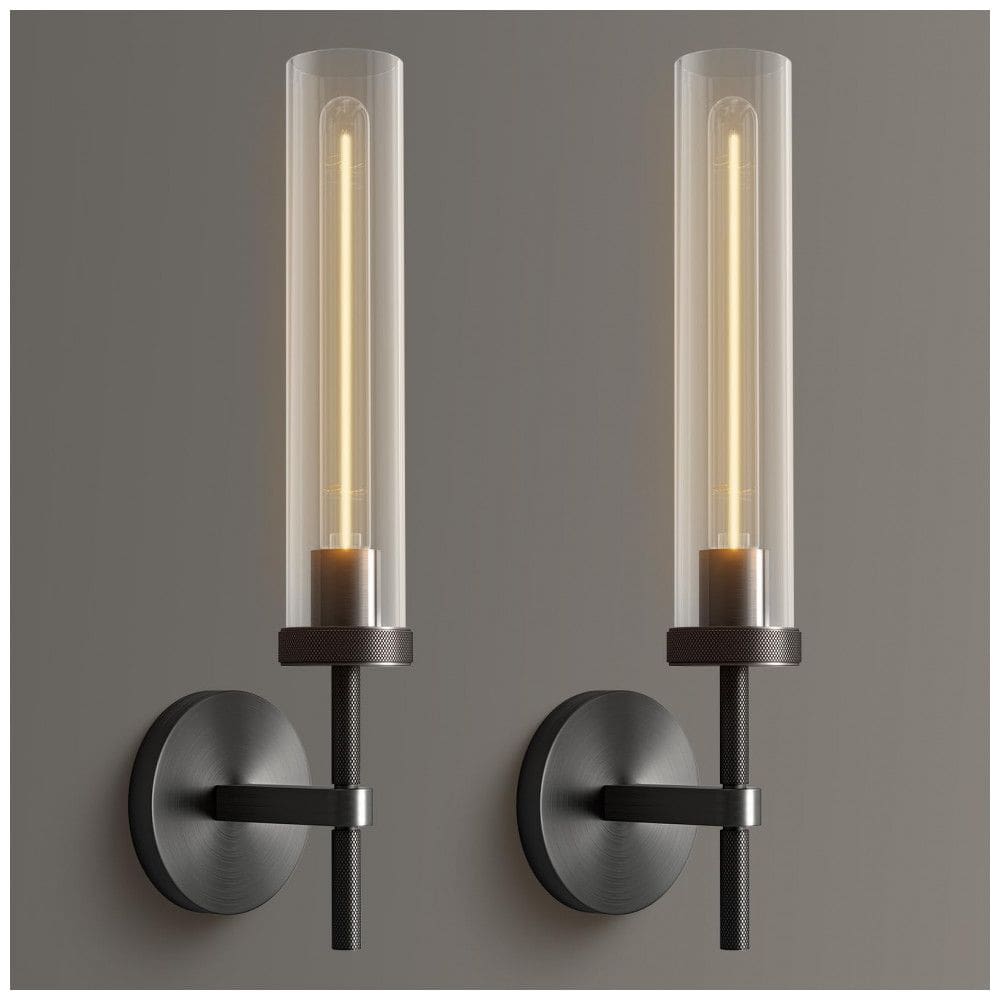 Conjunto de Luminária de Parede com Fio, Tamanho 48 cm e 2 Peças para Sala de Estar, Corredor, Espelho, Quarto e Escadas, 110V, YUEXPAND