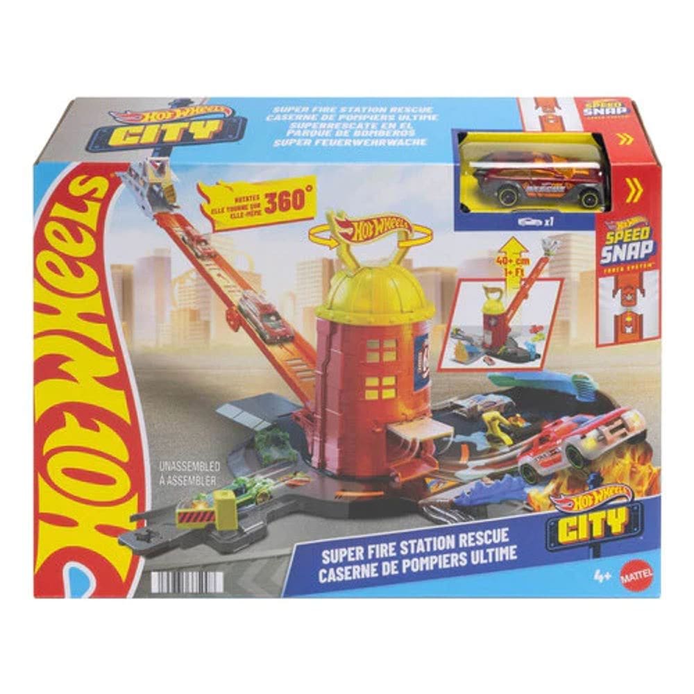 Pista Hot Wheels City Super Resgate Bombeiros Mattel - Jhl95