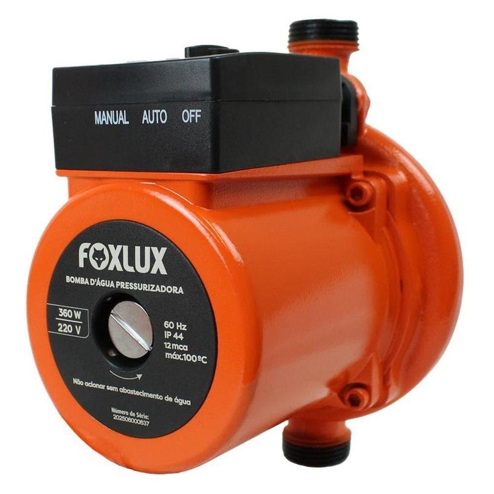 Bomba Pressurizadora Foxlux água 360w 220V