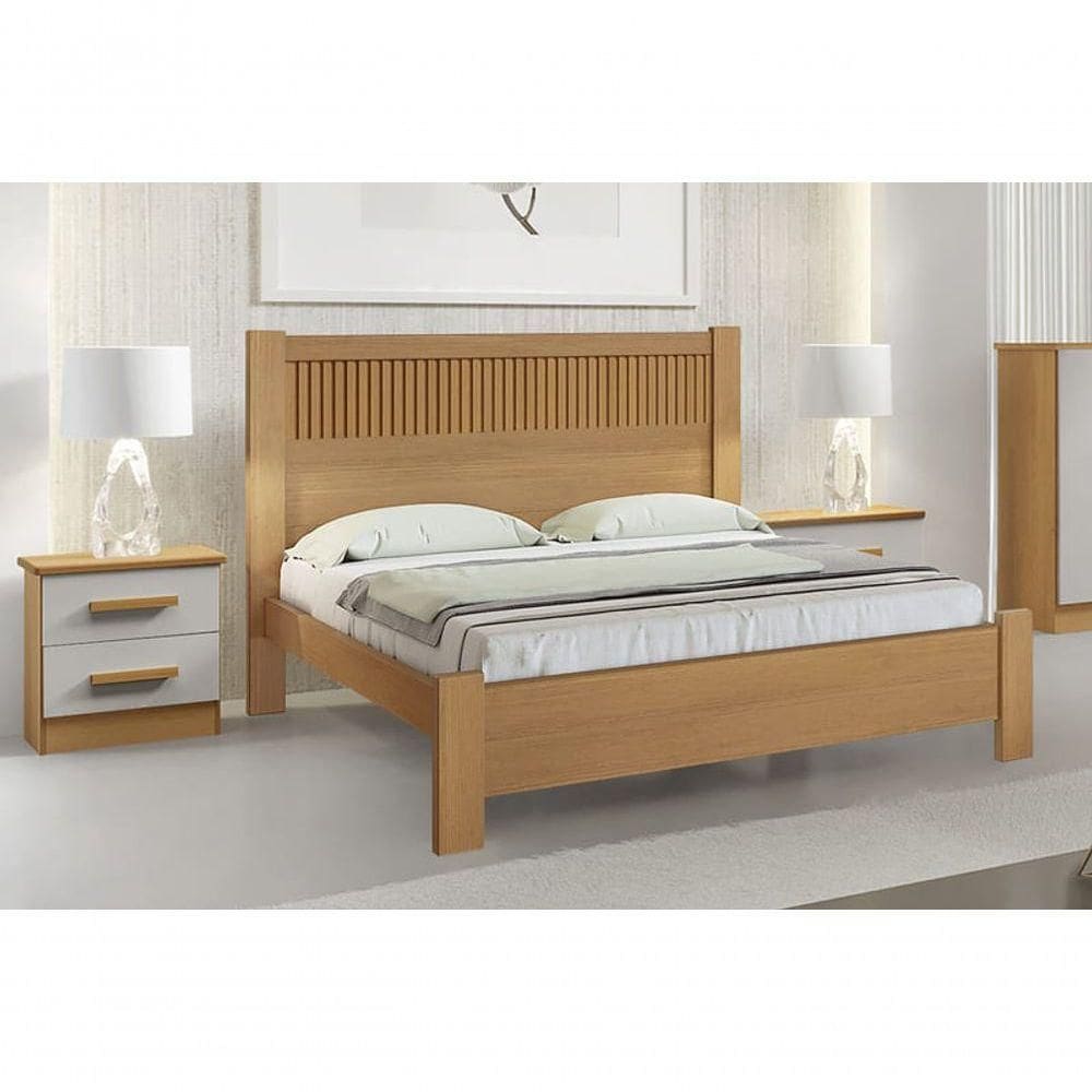 Cama Casal Moderna Ripada - Primícia Plus - Móveis D`doro