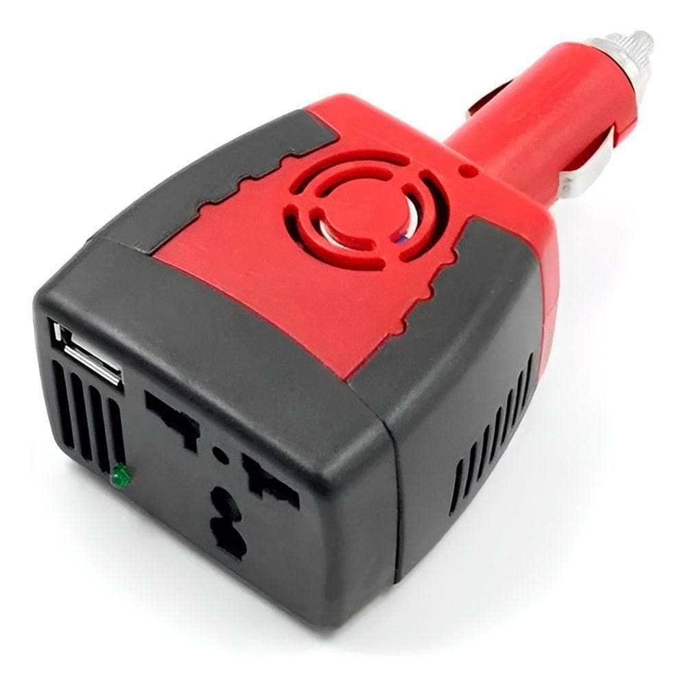 Conversor Inversor Tomada Veicular Adaptador Elétrica - Portátil Com Saída Usb E Proteção Contra Sobrecarga