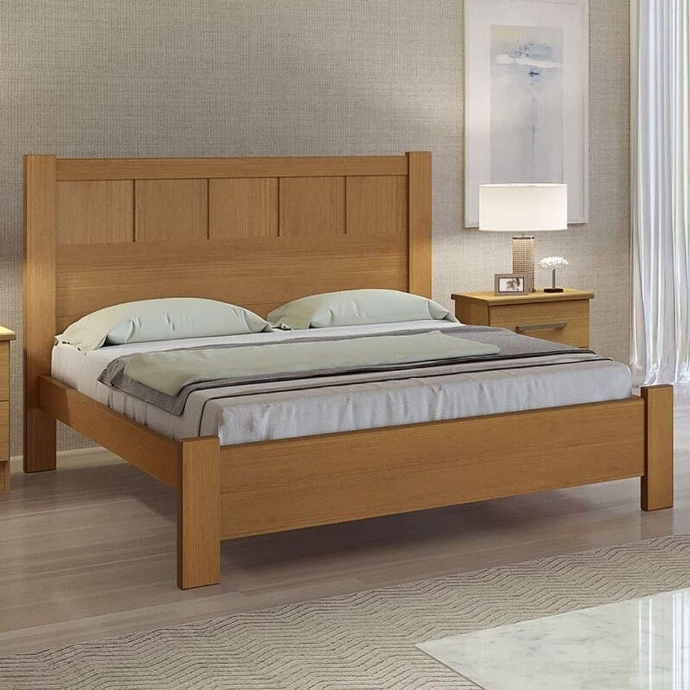 Cama Casal 100% Mdf - Primícia-cinamomo - Móveis D`doro