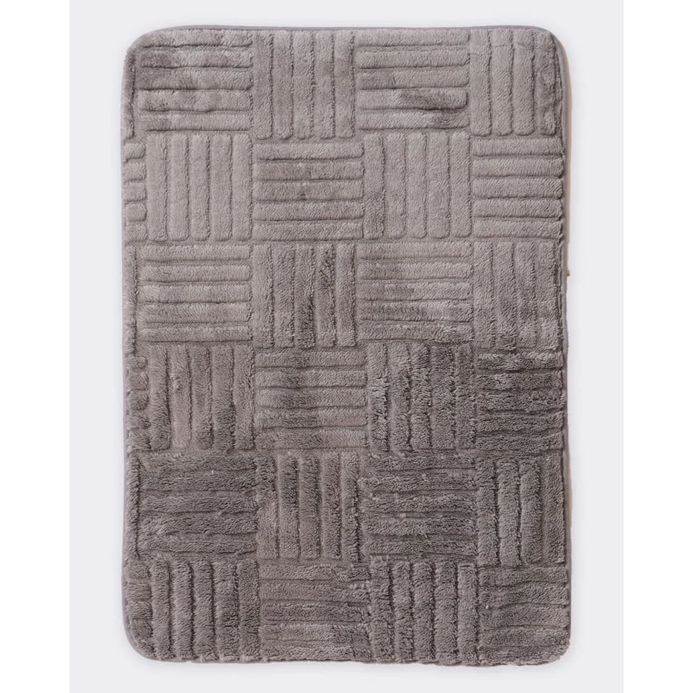 Tapete Banheiro Antiderrapante Aconchego 45x65cm Corttex - Cinza