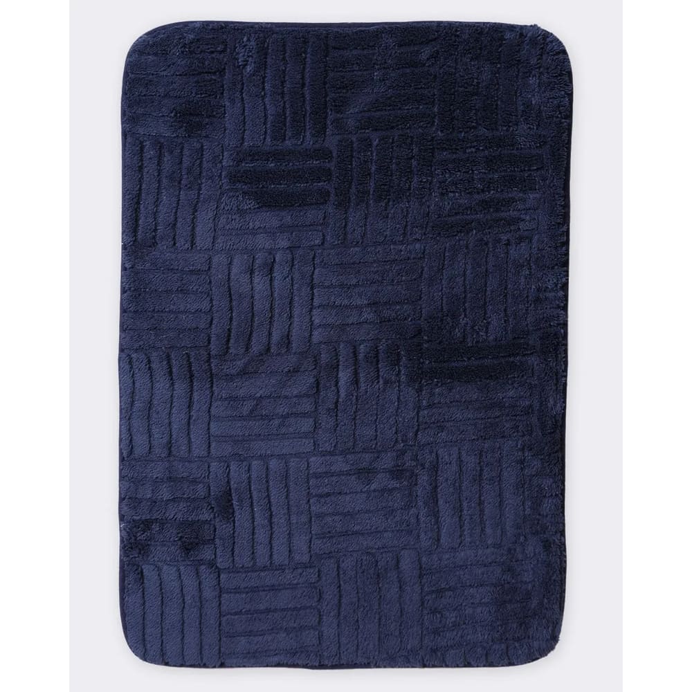 Tapete Banheiro Antiderrapante Aconchego 45x65cm Corttex - Azul Marinho