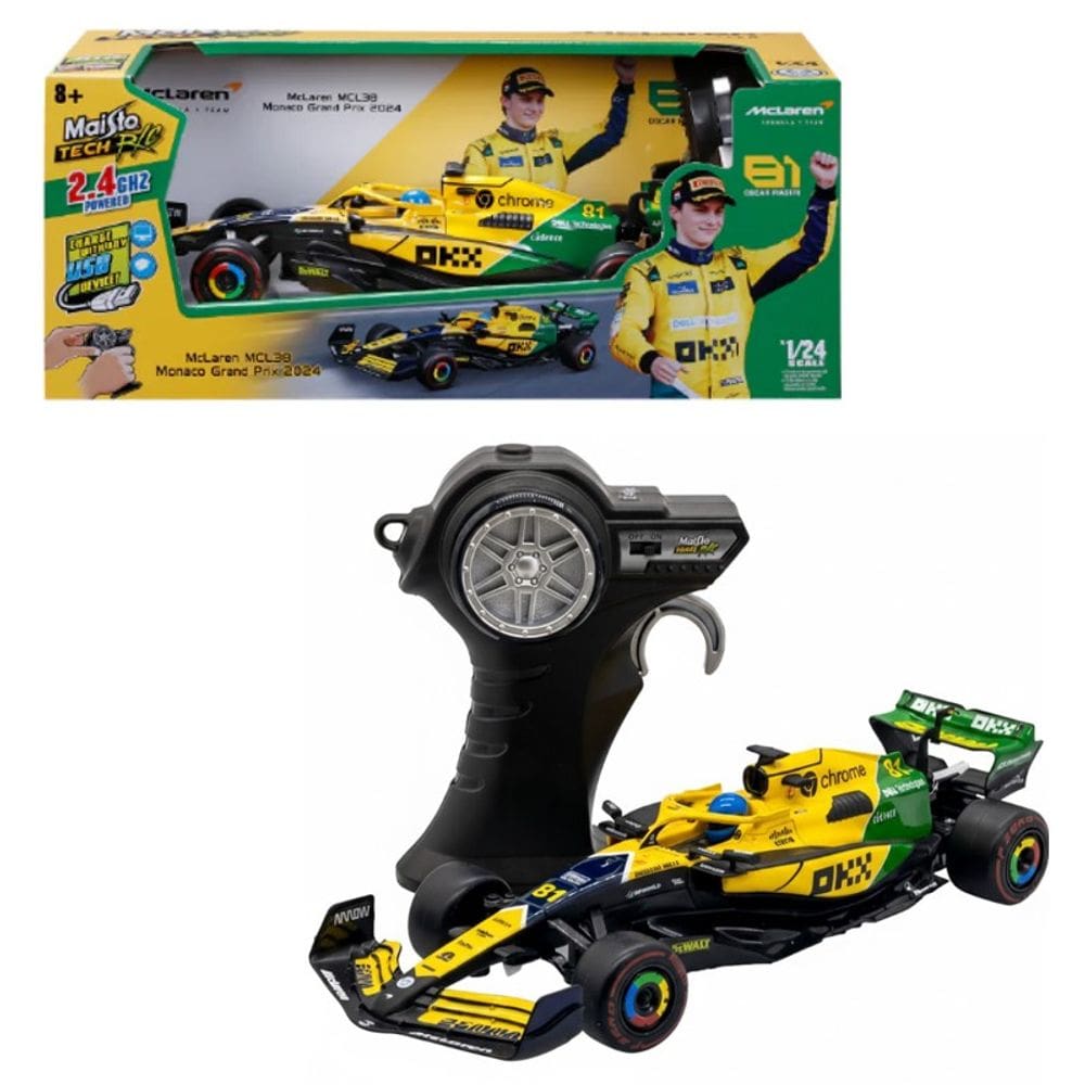 Carrinho Formula 1 R/C 1:24 McLaren Oscar Piastri - Maisto