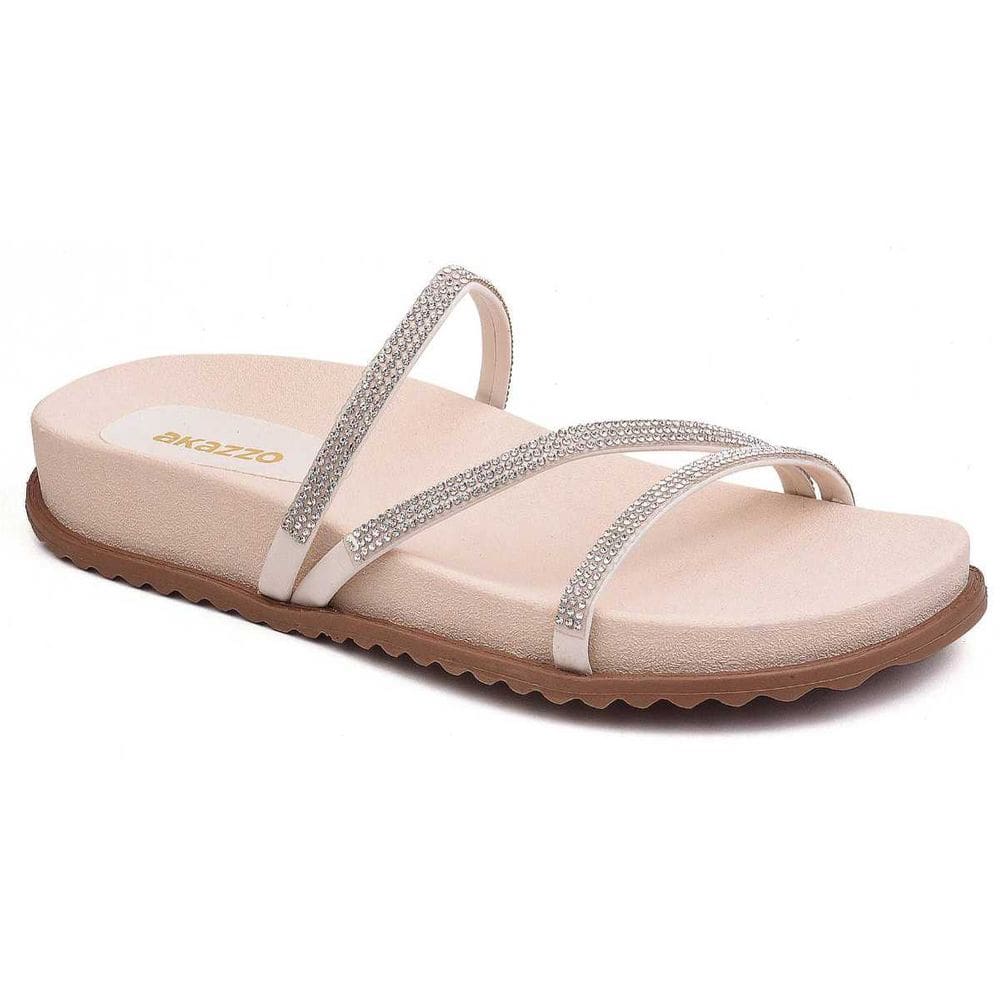 Tamanco Feminino Akazzo Com Brilhos Casual Dia a Dia