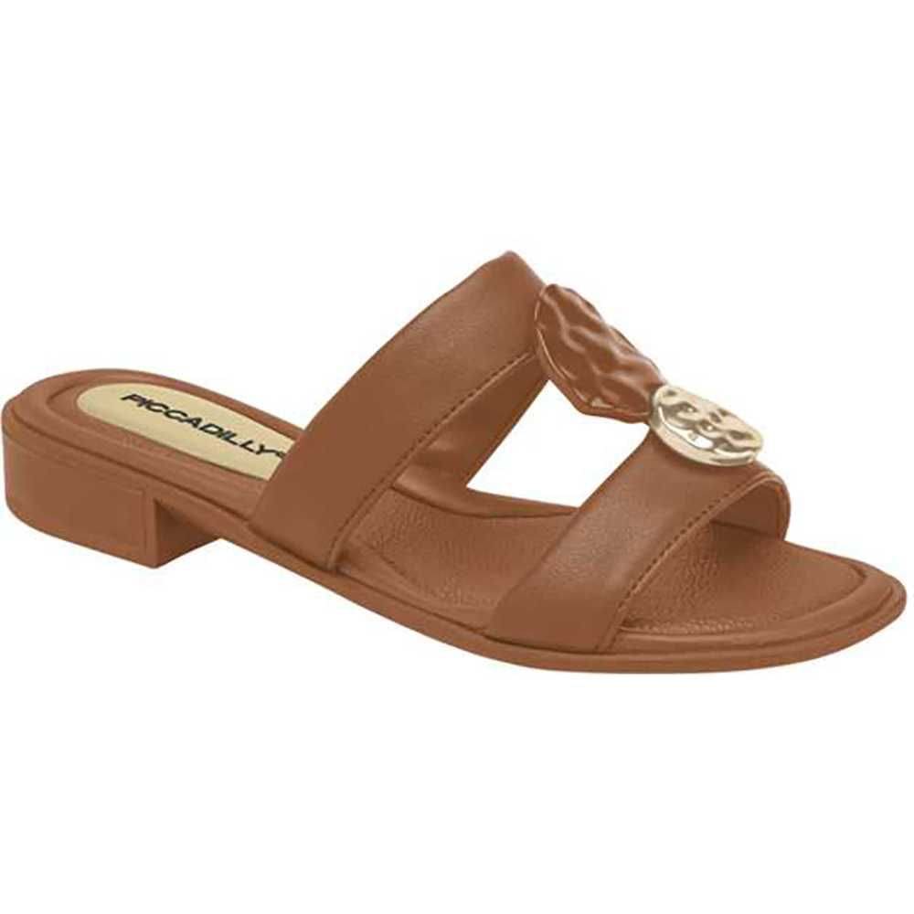 Tamanco Feminino Piccadilly Pedraria Salto Baixo