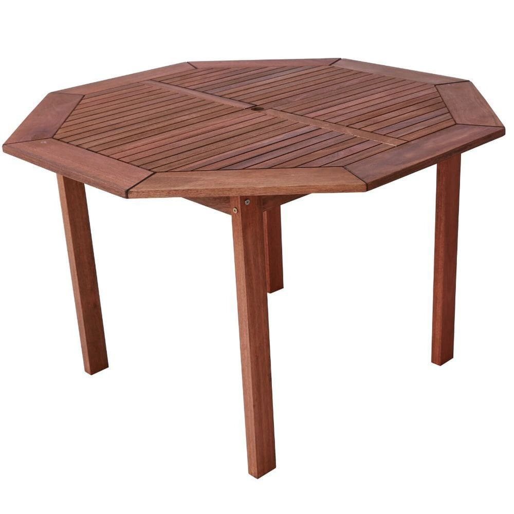 Mesa Oitavada em Madeira Maciça Vivare Marrom