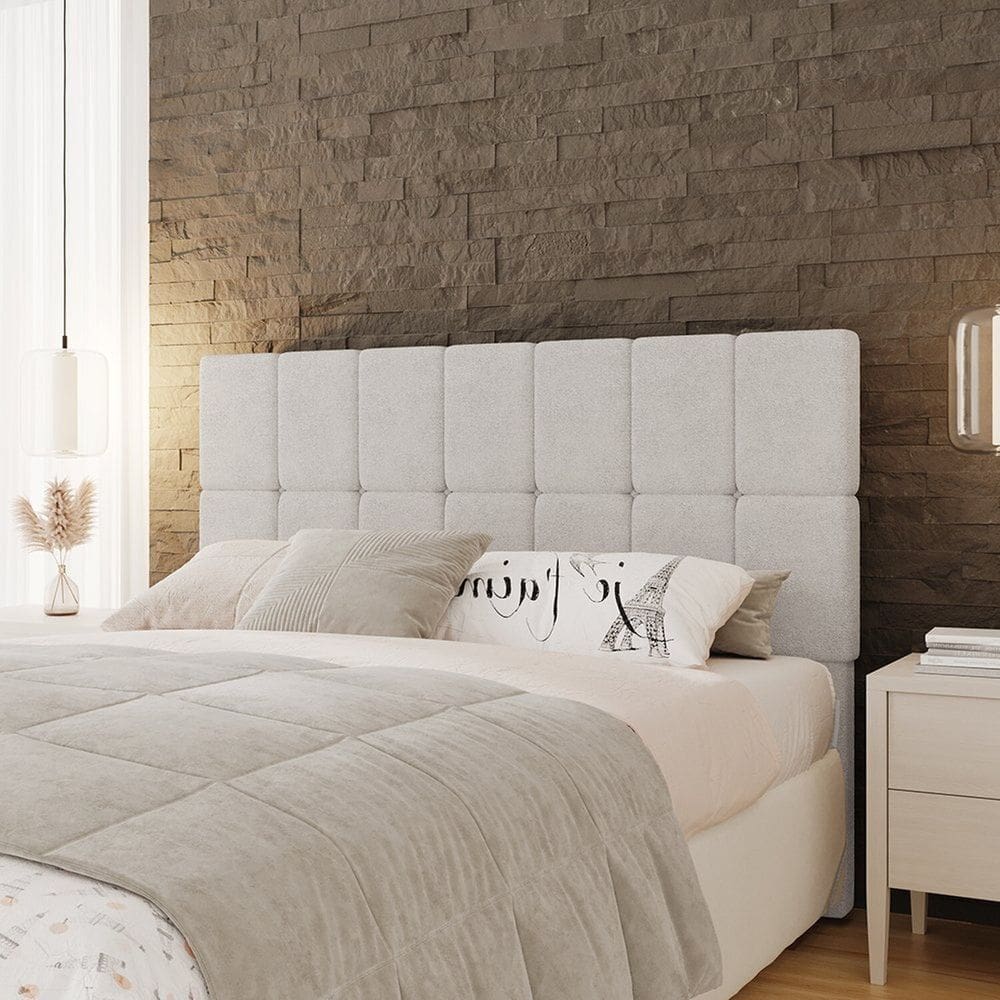 Cabeceira Queen 162cm Design Moderno para Quarto Linea Branco