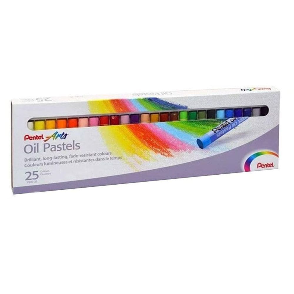 Giz Pastel Oleoso Artístico New 25 Cores - Pentel