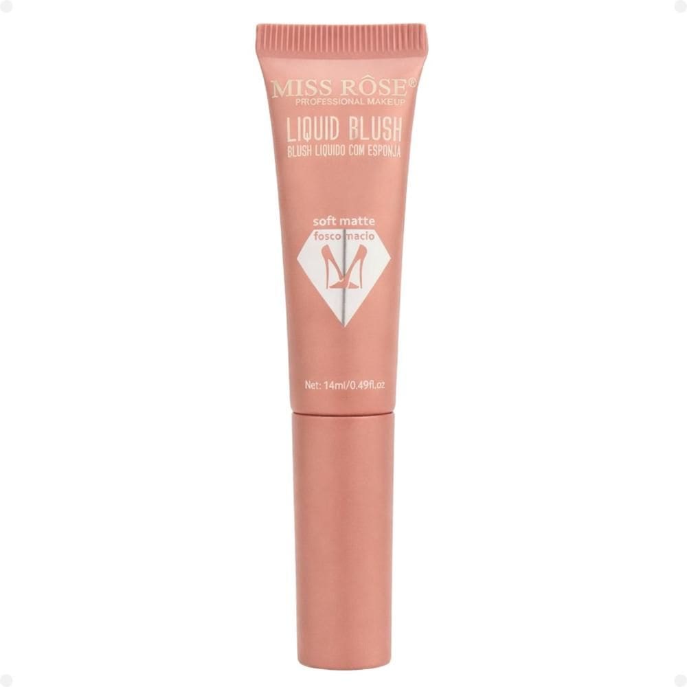 Blush Líquido Com Esponja Miss Rôse Fosco Macio 04 14ml