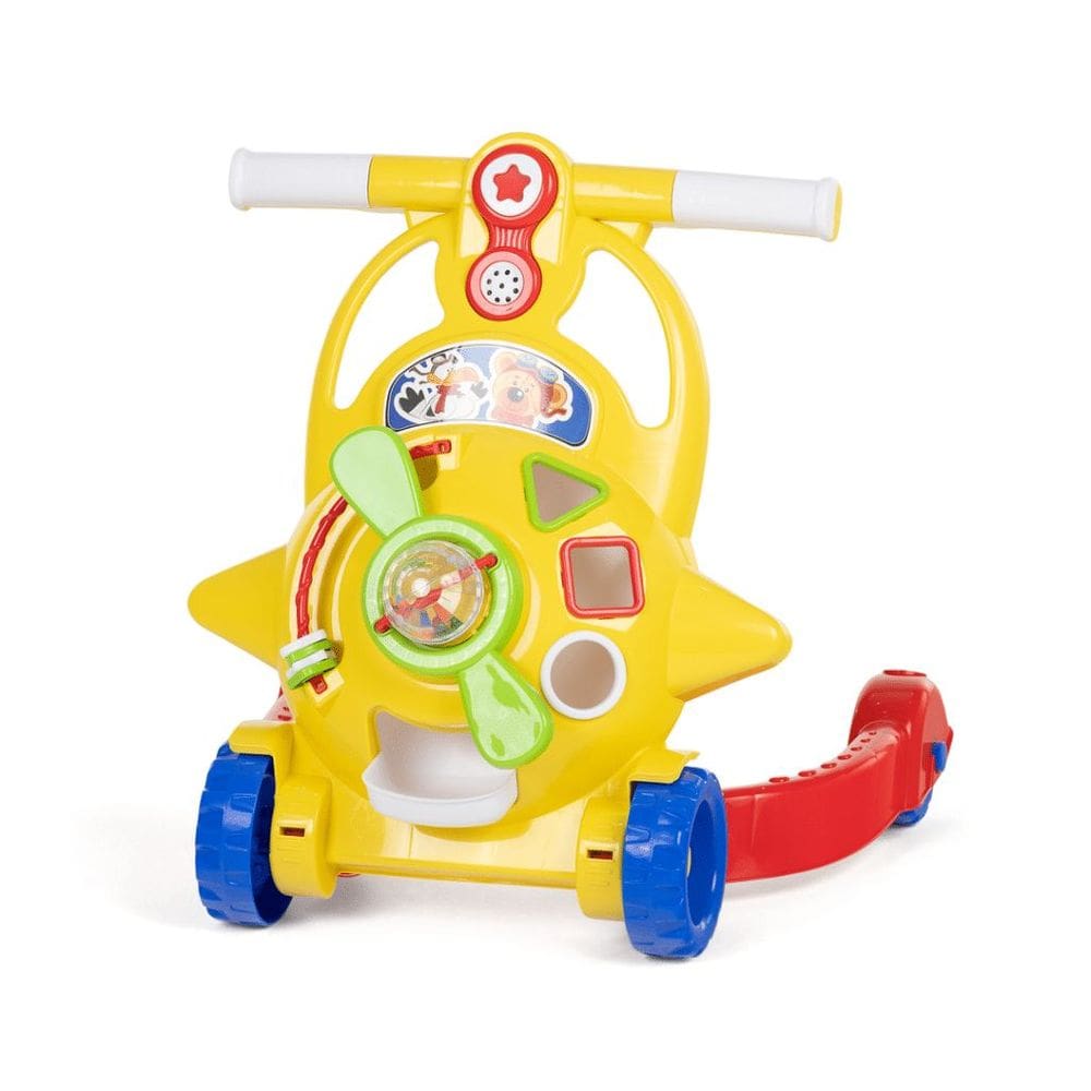 Andador Infantil Bebê Aviador Carrinho De Empurrar 2 em 1 Amarelo TaTeTi