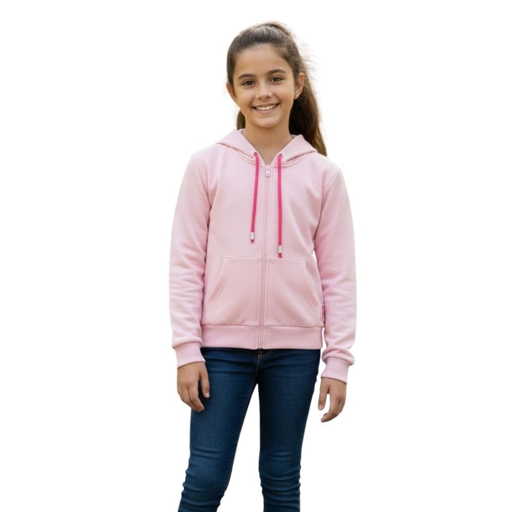 Blusa Meninas de Frio com Capuz Zíper Inverno Luxo Frio