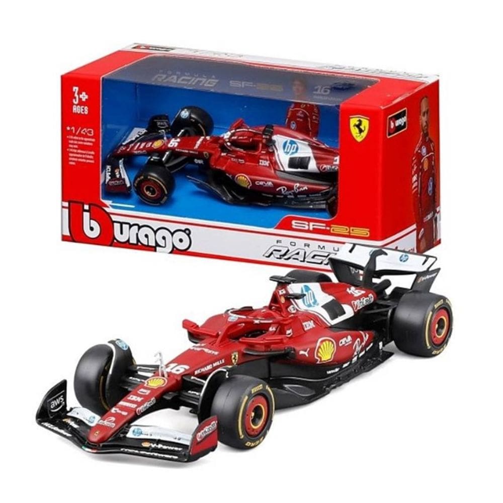 Miniatura Fórmula 1 Ferrari SF-25 1:43 Leclerc - Burago