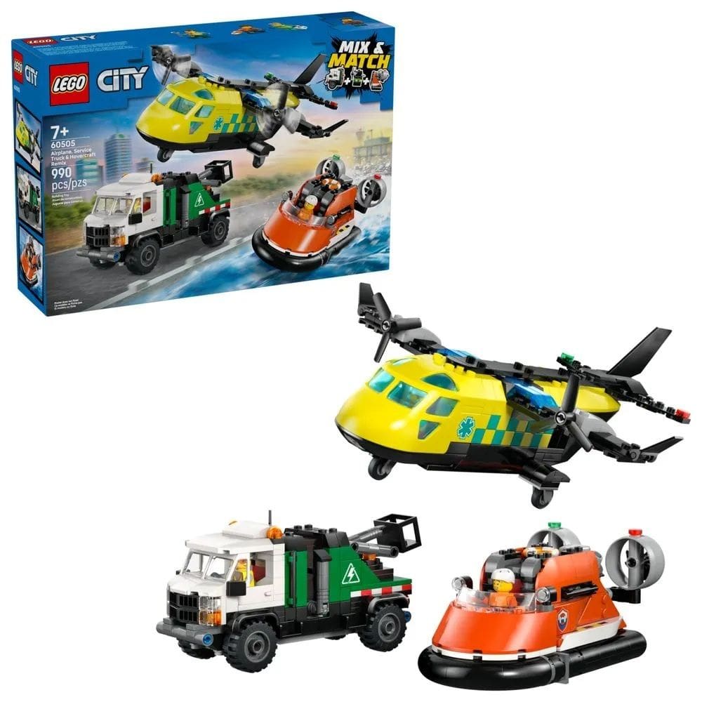 Lego City  Avião Caminhão de Serviço e Aerobarco - 60505