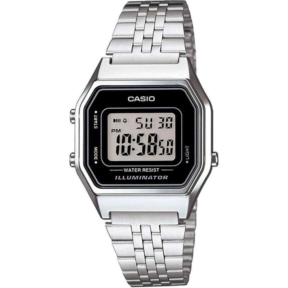 Relógio Casio Feminino Digital Vintage Prata La680wa-1Df