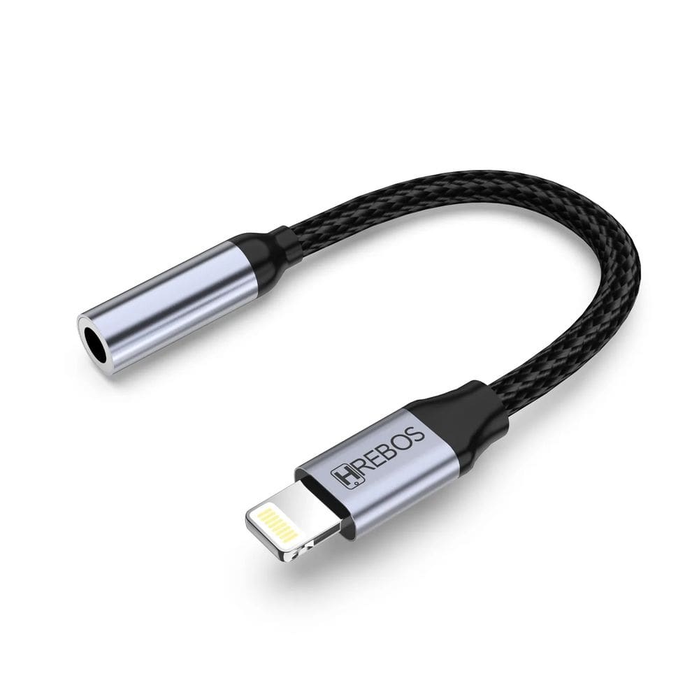 Adaptador De Áudio Hrebos Ad-015i Lghtng Para P2 Fêmea