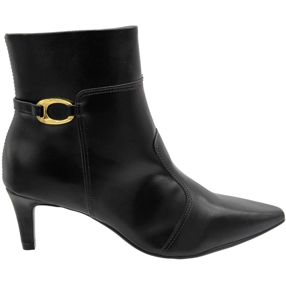 Bota Cano Médio Bebecê Adorno Salto Médio Zíper Lateral Feminina