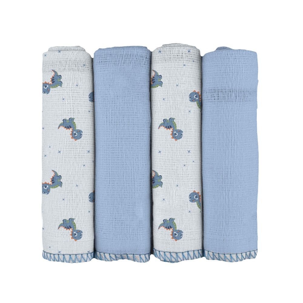 Pano De Boca Luxo Estampado / Tinto Com Overlock Nos 4 Lados 34cm x 34cm