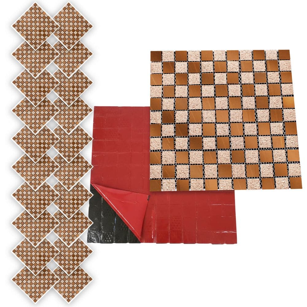 Pastilha De Vidro Autocolante Kit 20 Uni Parede Cozinha Box Banheiro Sala Decorativa Facil Aplicacao Moderna Requintada