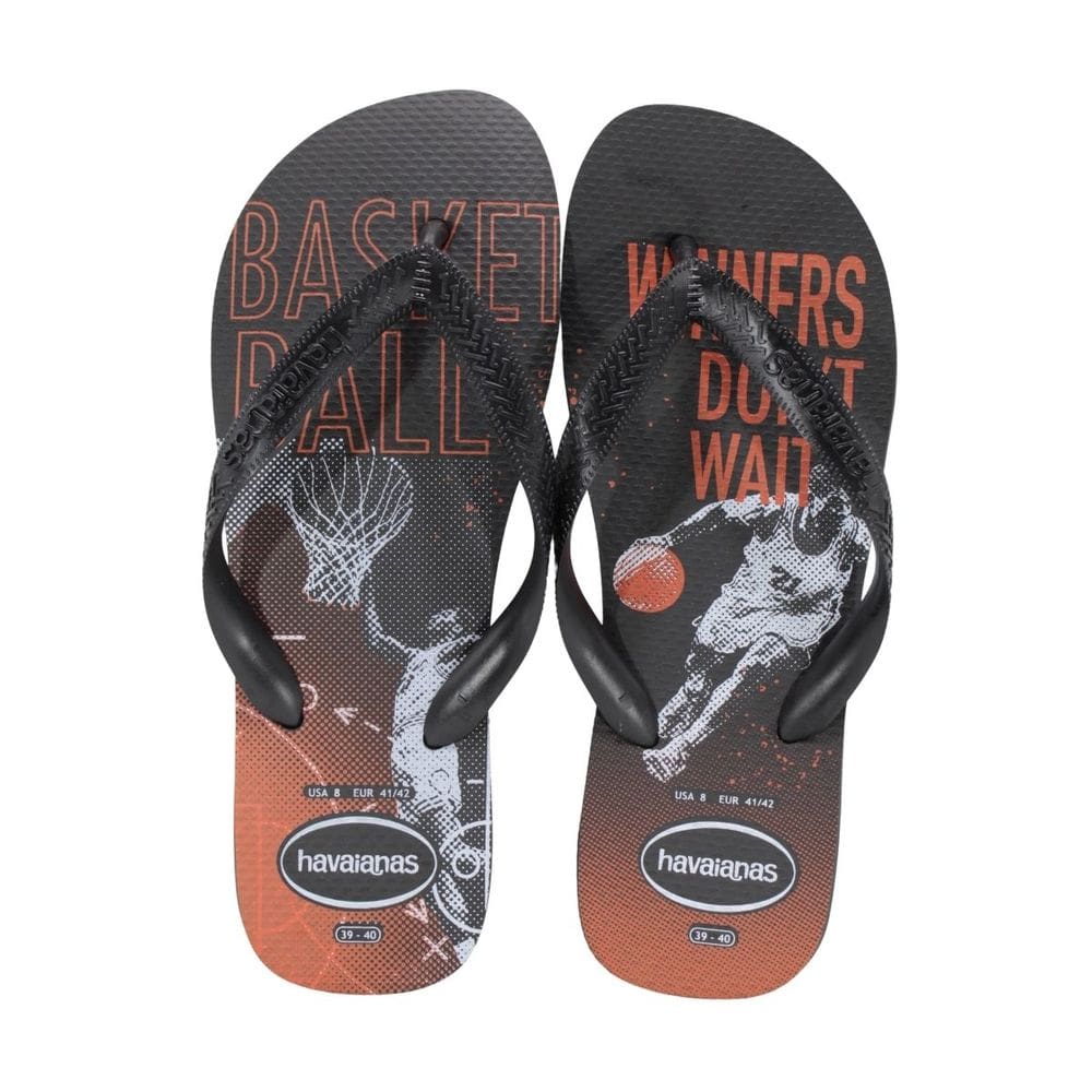 Chinelo Havaianas Top Athletic Preto/Laranja