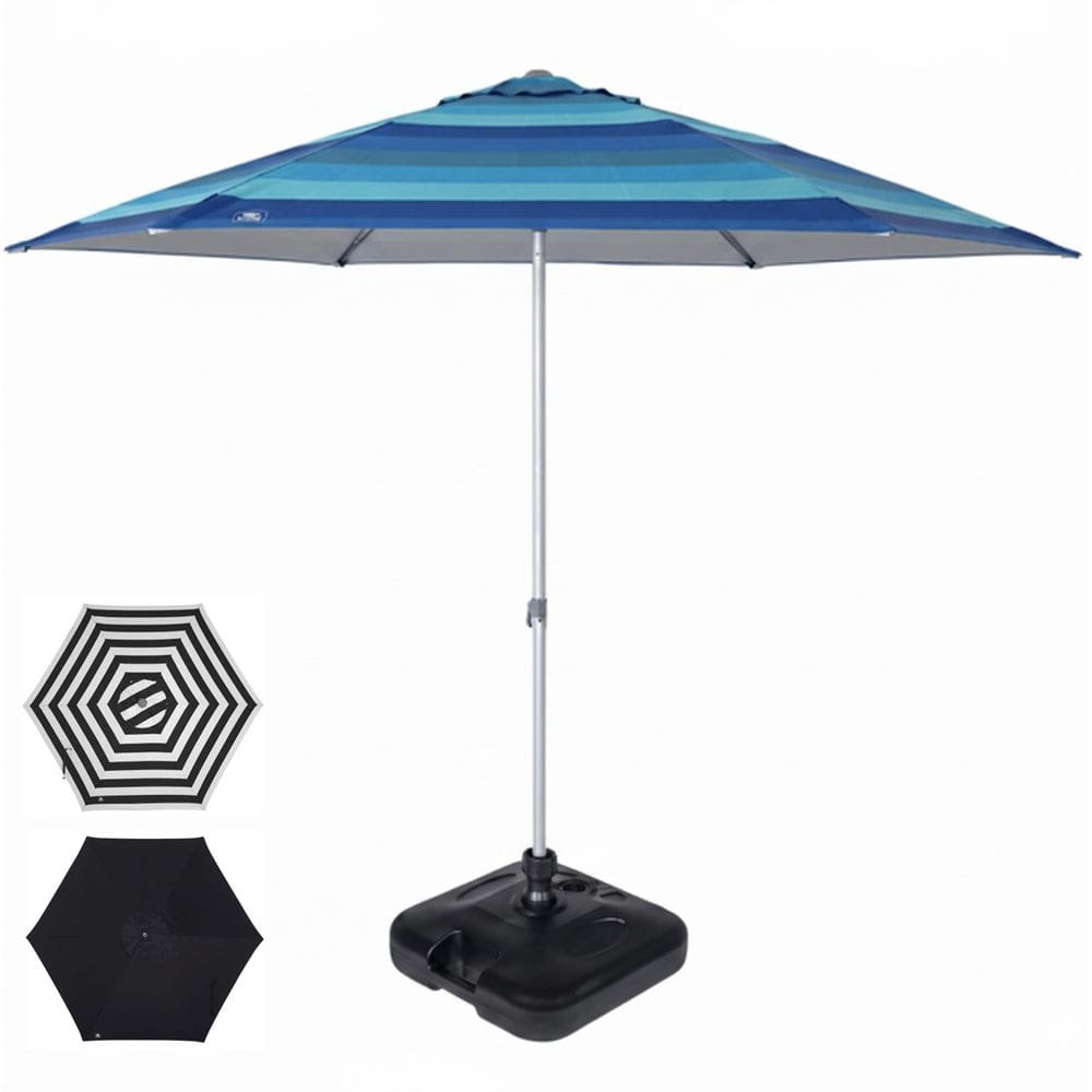 Kit Guarda Sol Premium 2,4m Alumínio Milagres Com Base Plástica - Belfix