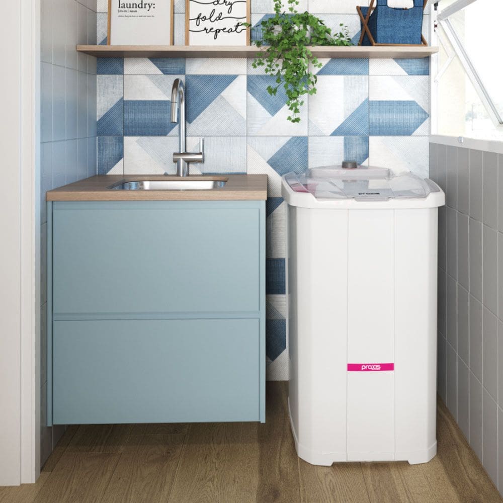 Lavadora de Roupa Semiautomatica Tanquinho Sem Dreno Inverter 16kg Praxis