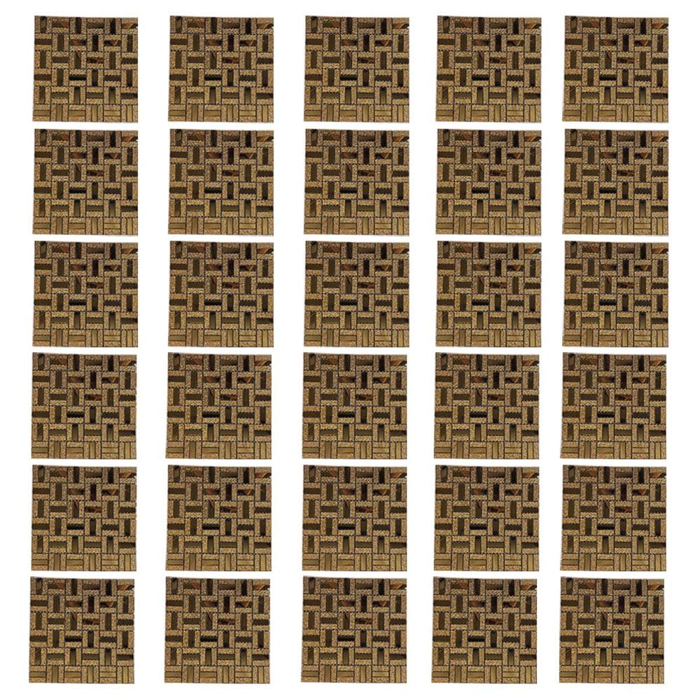 Pastilha De Vidro Autocolante Kit 30 Parede Cozinha Banheiro Sala Decorativa Facil Aplicacao Moderna Reforma Requintado