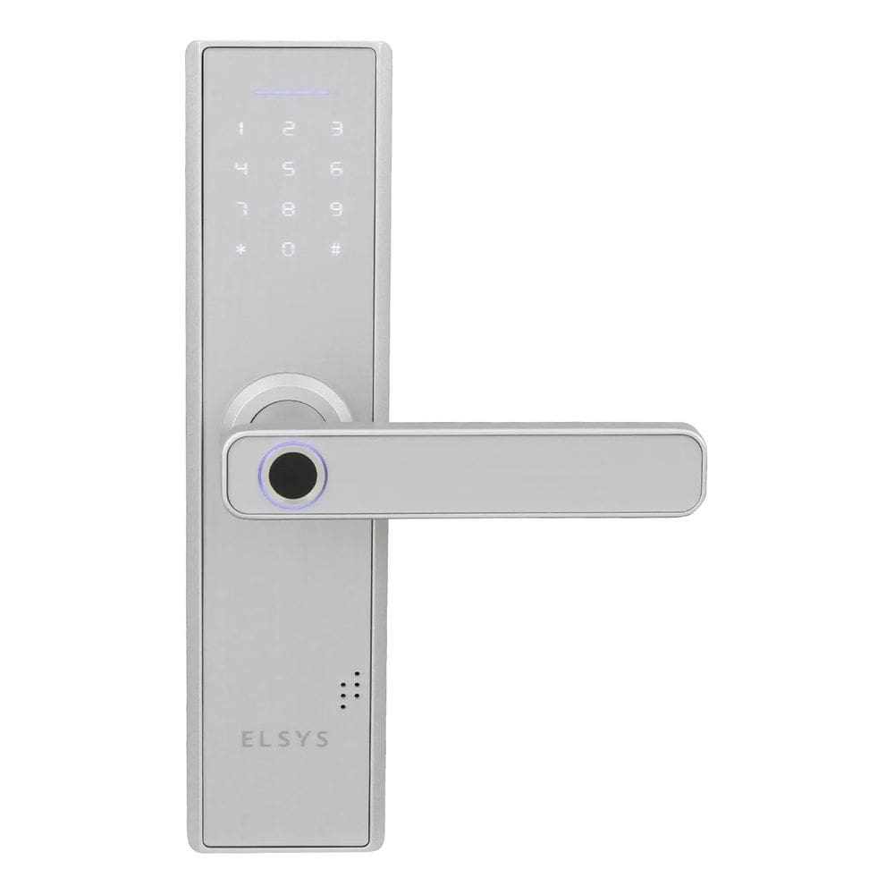 Fechadura Digital Embutir Biometria Senha Prata - Elsys