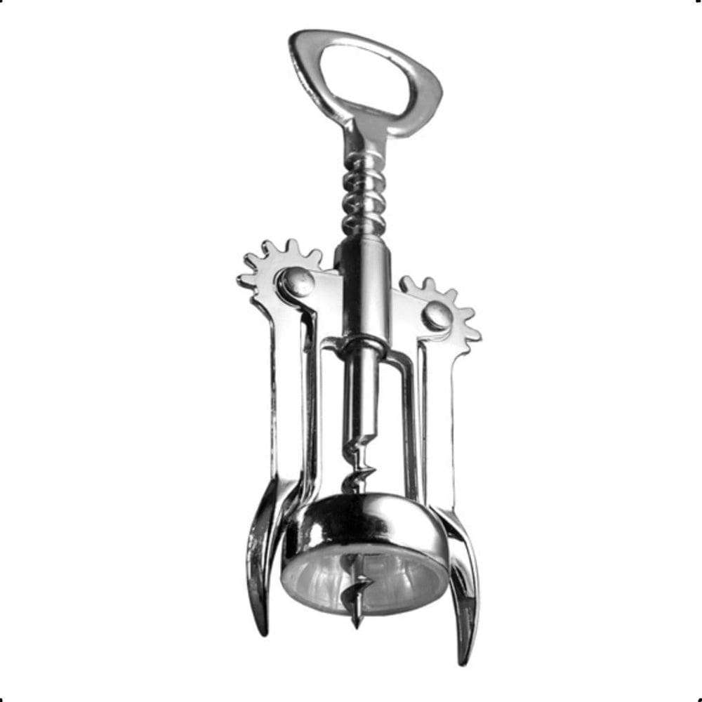Abridor de Garrafa Com Saca Rolha Metal Kehome