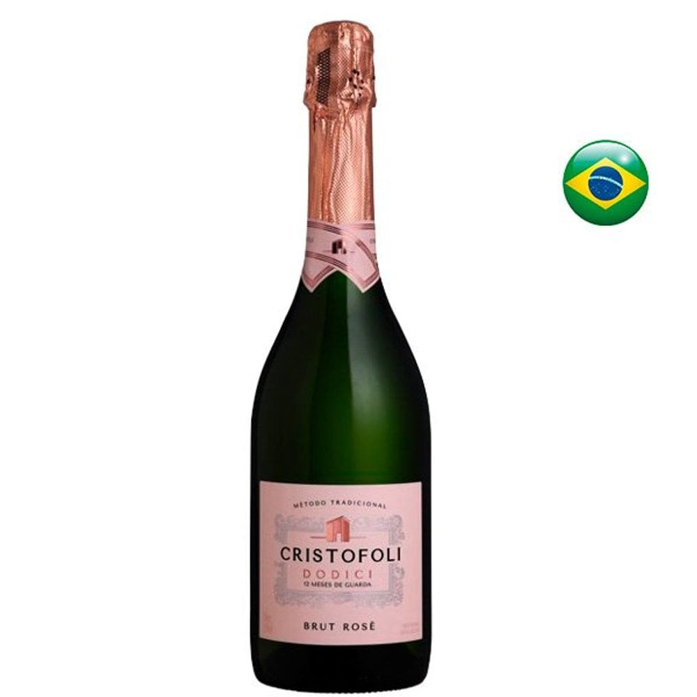 Espumante Brasileiro Cristofoli Dodici Brut Rosé 12 meses