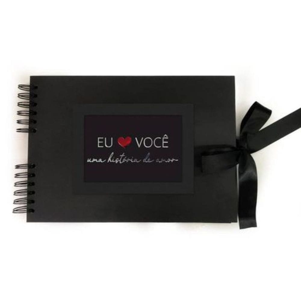 Álbum de fotos fita cetim Uma História de Amor