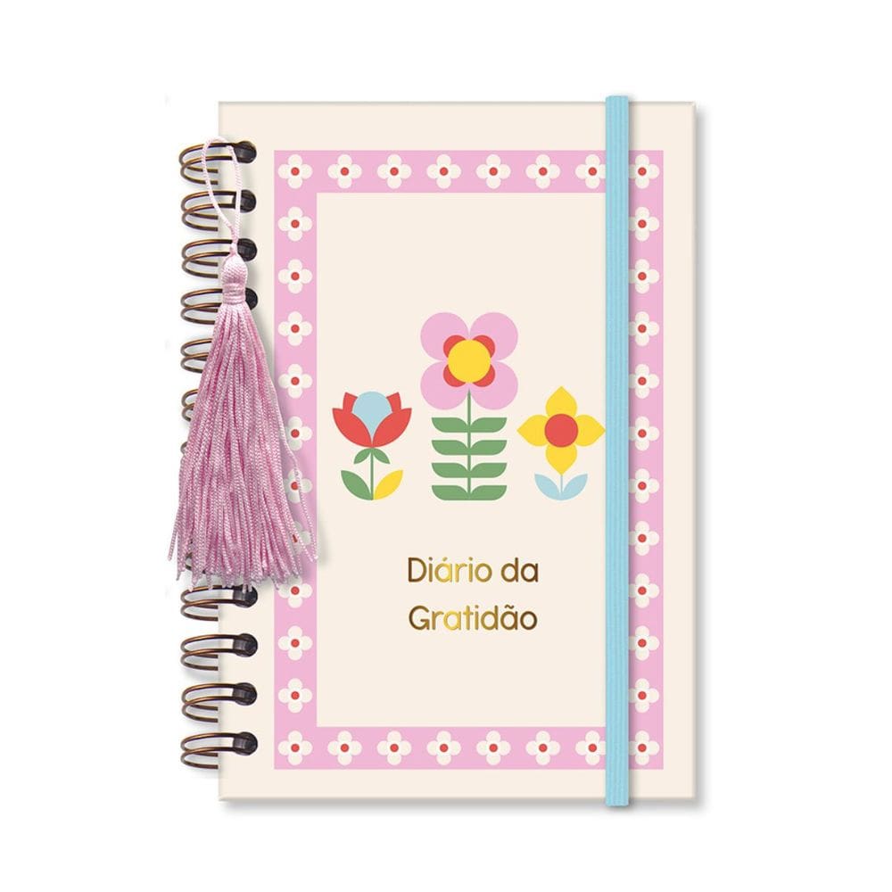 Diário da Gratidão Floral Gráfico Fina Ideia