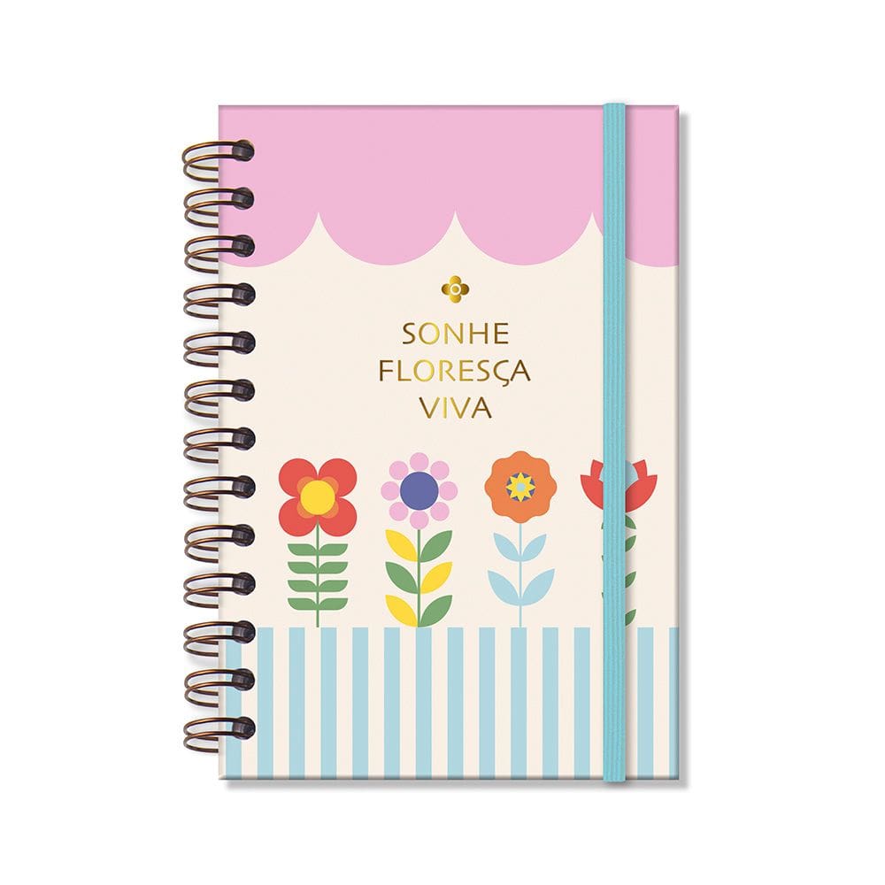 Planner Permanente P Floral Gráfico Fina Ideia
