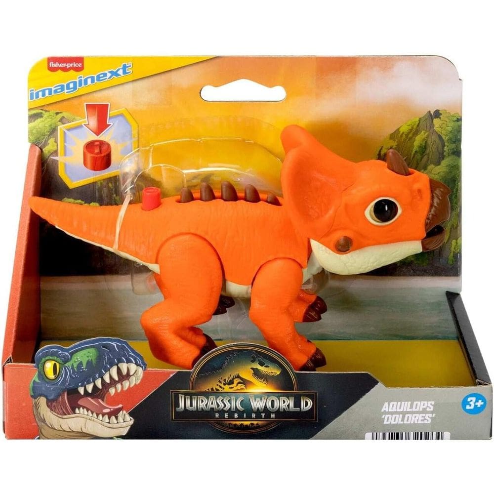 Boneco Imaginext Jurassic World Recomeço Aquilops Dolores - Mattel JGP99