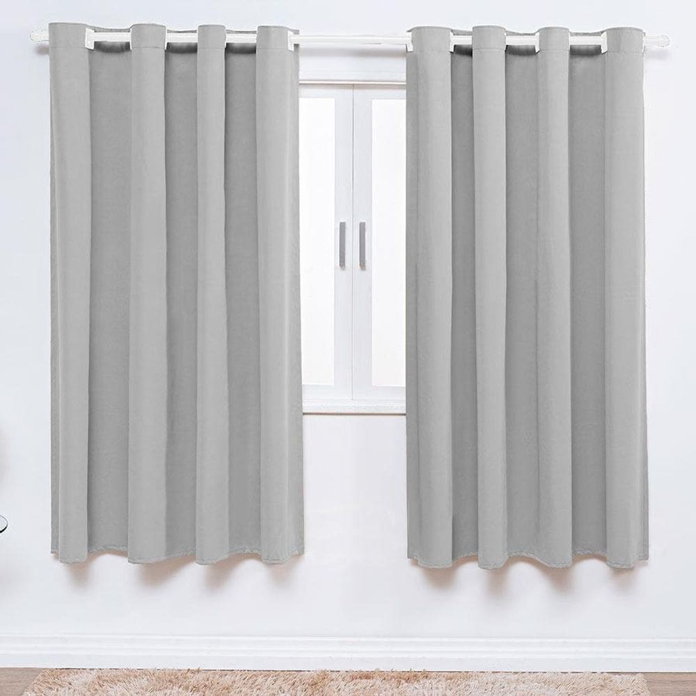 Cortina Para Varão Dois Metros Cinza Quarto Infantil