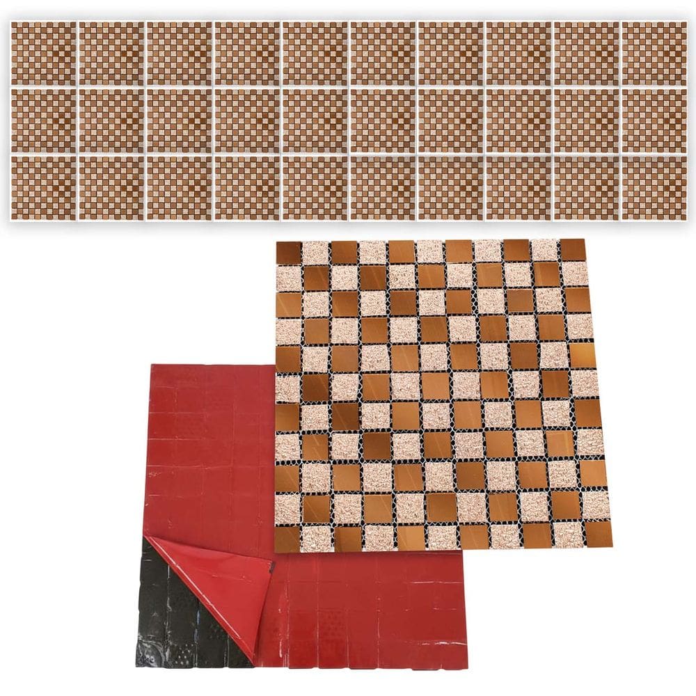 Pastilha De Vidro Autocolante Kit 30 Uni Parede Lavabo Box Banheiro Sala Decorativa Facil Aplicacao Requintada Moderna