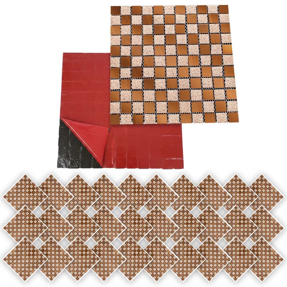 Pastilha De Vidro Autocolante Kit 30 Uni Parede Cozinha Box Banheiro Sala Decorativa Facil Aplicacao Requintado Moderna