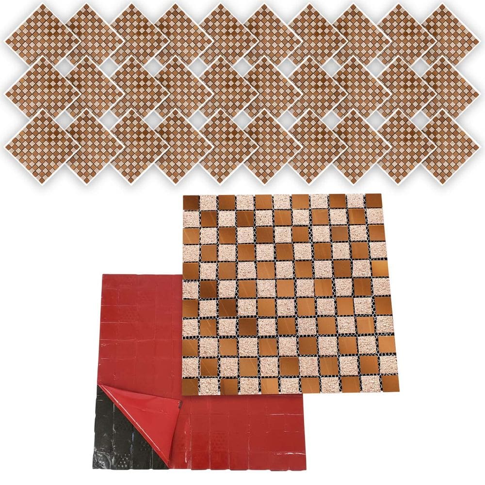 Pastilha De Vidro Autocolante Kit 30 Uni Parede Cozinha Box Banheiro Sala Decorativa Facil Aplicacao Moderna Requintada