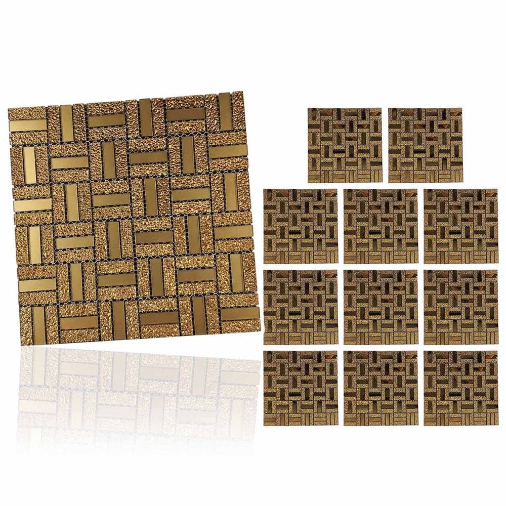 Pastilha De Vidro Autocolante Kit 11 Uni Parede Sala Cozinha Box Banheiro Decorativa Facil Aplicacao Requintado Moderna