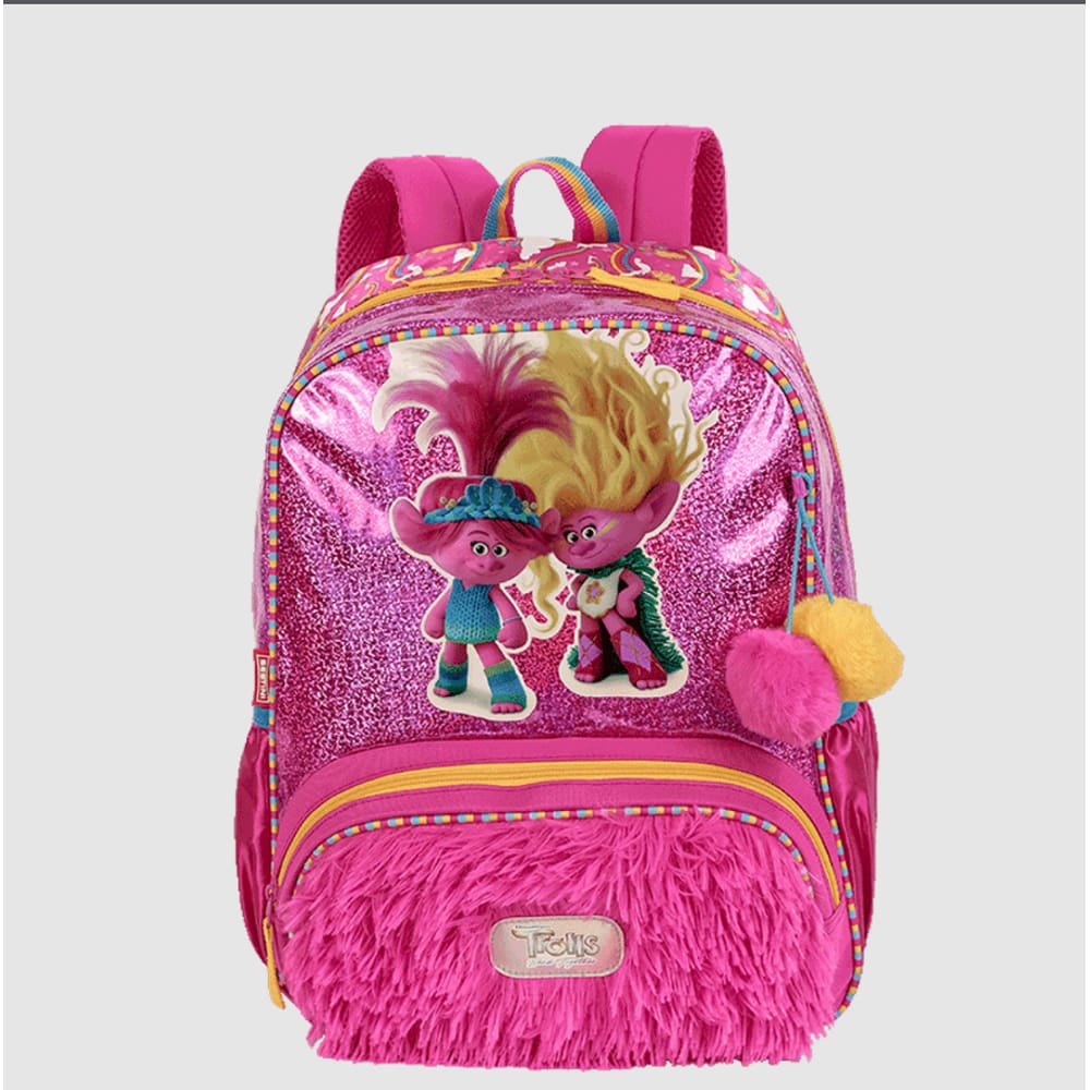 Mochila Grande Trolls Sisters Colorido Sestini