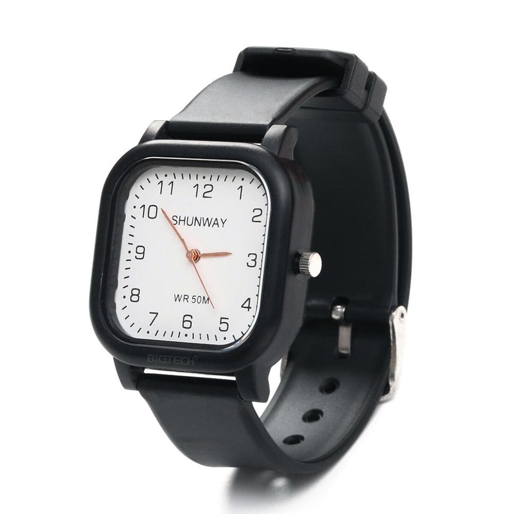 Relógio Masculino Analógico Preto Clássico Silicone WR50M - Tudo em Caixa