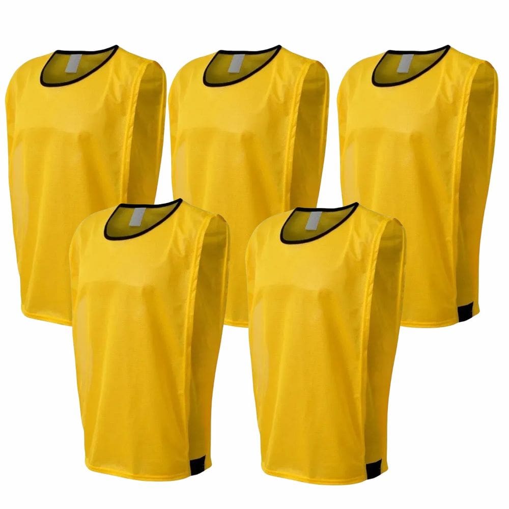 Kit Colete 5 Pçs Liso Esportivo Futebol Trb Adulto Em Poliéster