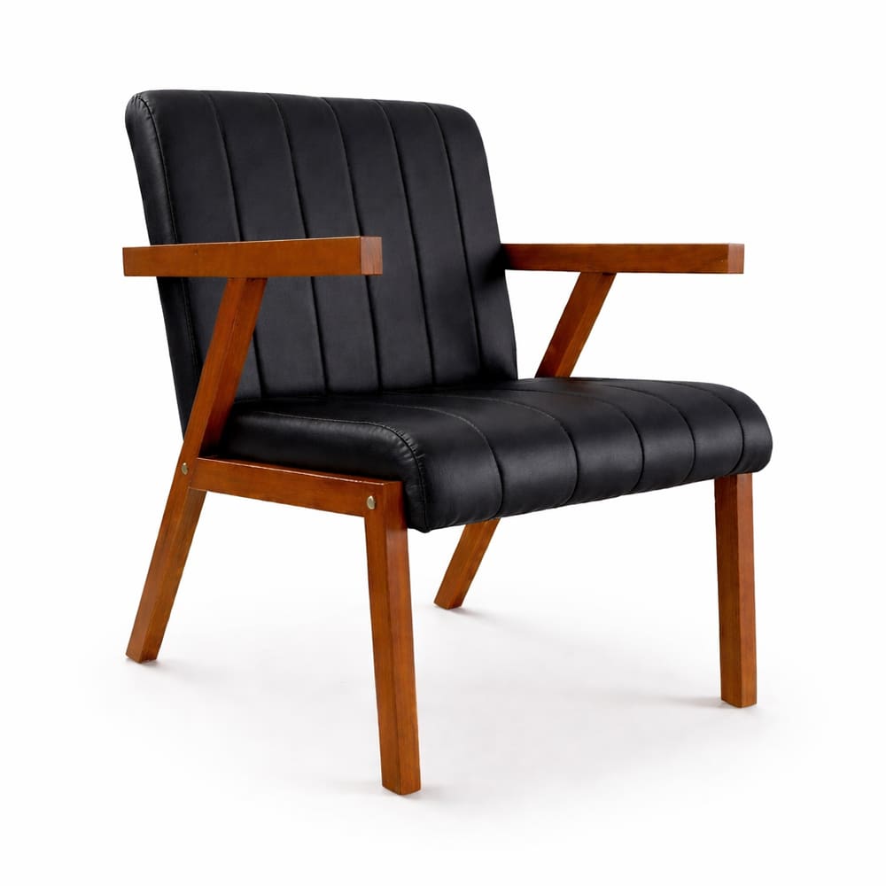 Kit 2 Poltronas Serena Pés Madeira Maciça Para Sala De Estar Ou TV Tecido Courino Moderna Decorativa