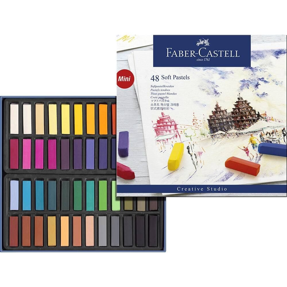 Giz pastel seco curto 48 cores Faber-Castell Creative Studio Quality 128248