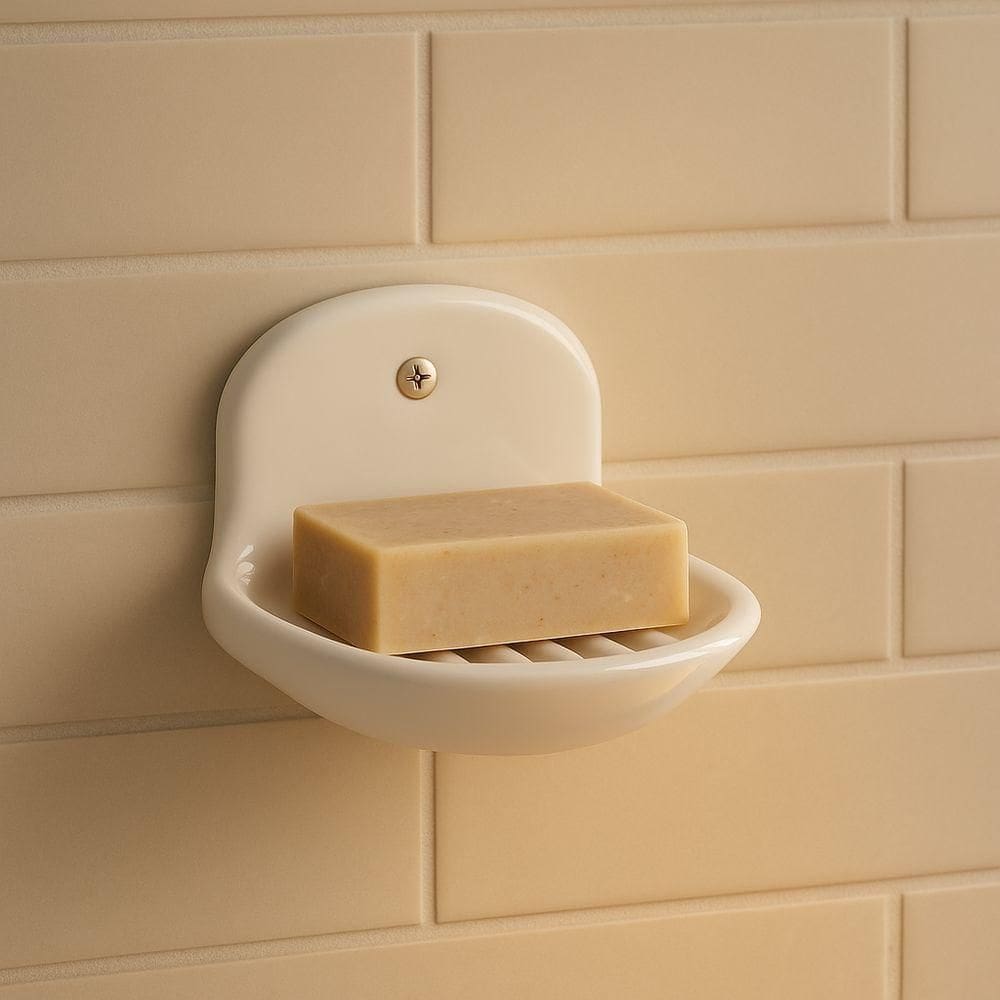 Saboneteira De Parede Com Ventosa De Alta Pressão Branco Ideal Para Azulejos