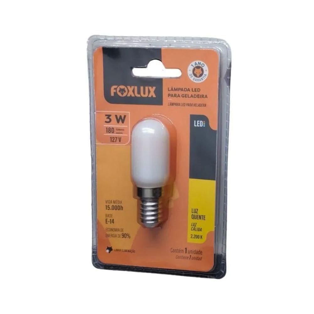 Lâmpada Led Para Geladeira Foxlux 3w~127v